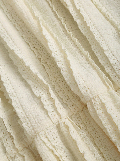 Sweetra Y2K Sexy Twist Knot Textured Fabric Elegant Sweet Vacation Dress