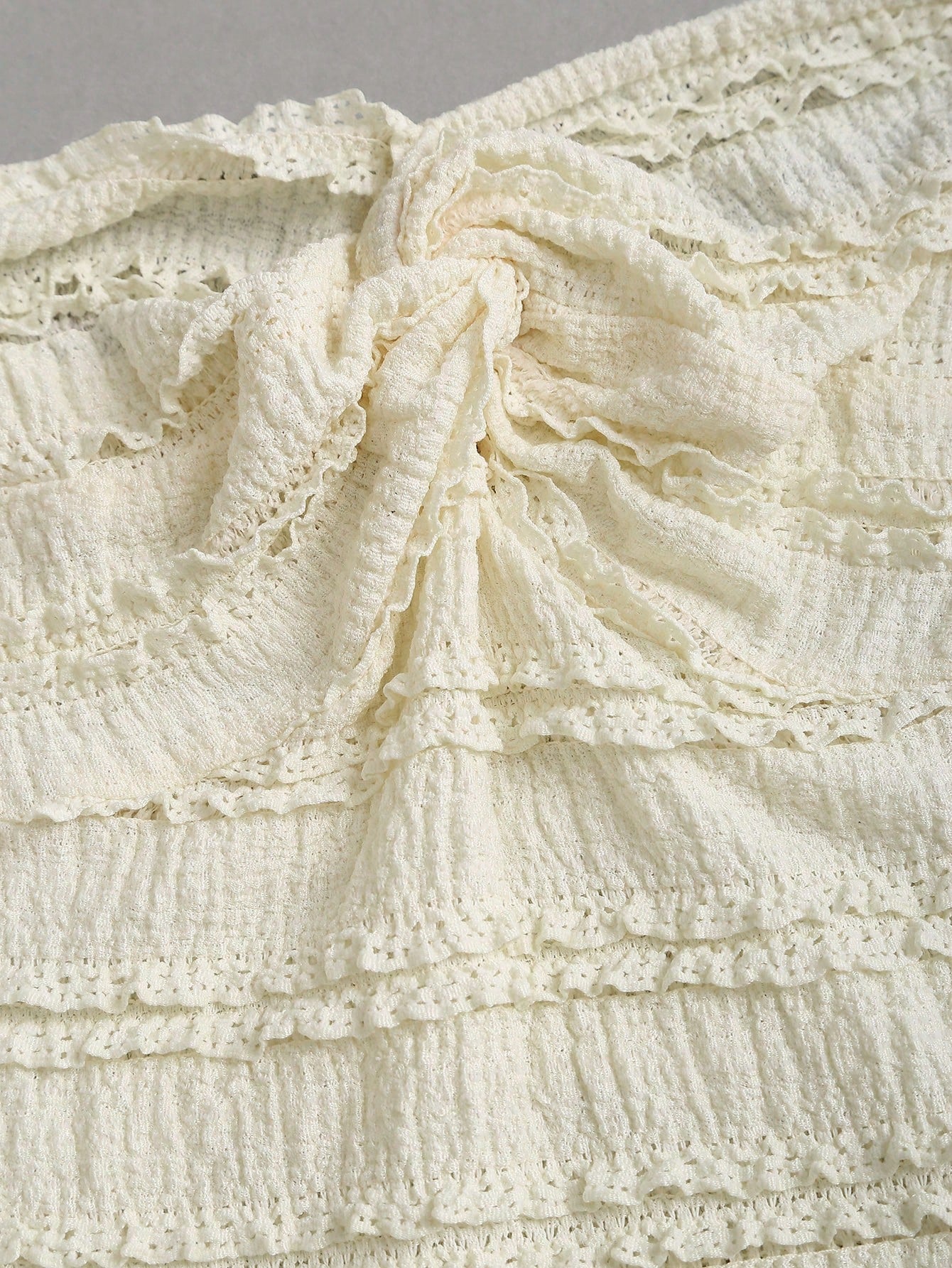 Sweetra Y2K Sexy Twist Knot Textured Fabric Elegant Sweet Vacation Dress