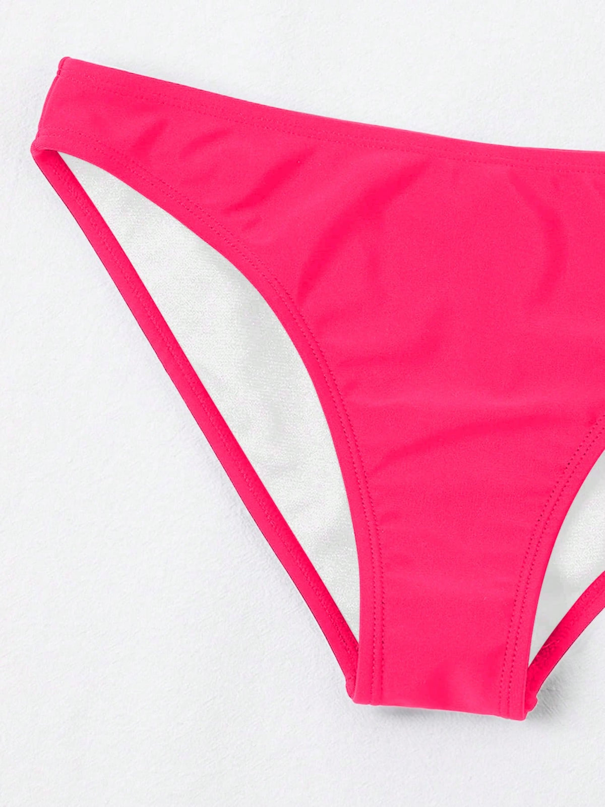 Swim Basics Solid Colored Bikini Bottom, Suitable For Vacation & Beach For Summer