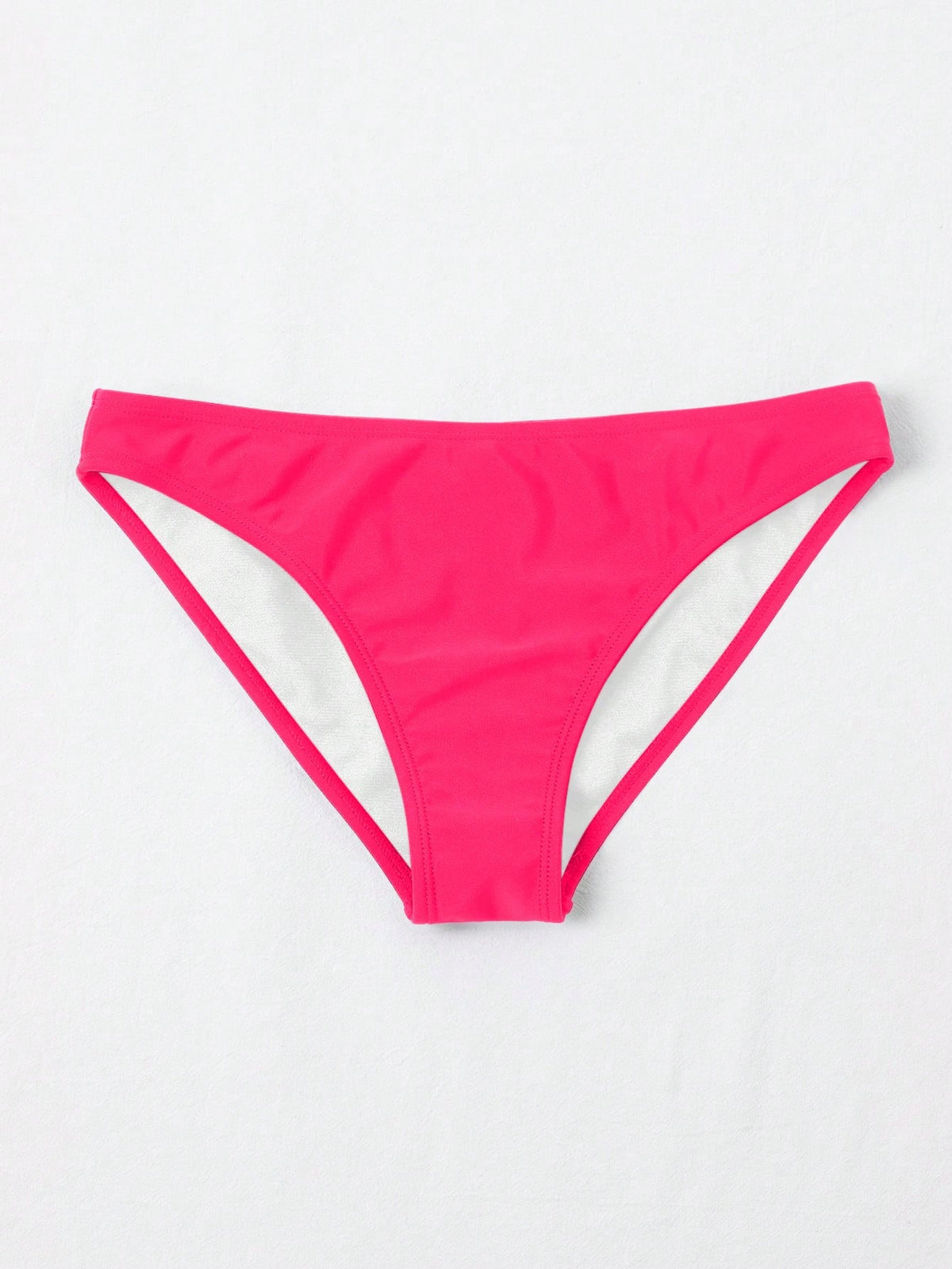 Swim Basics Solid Colored Bikini Bottom, Suitable For Vacation & Beach For Summer