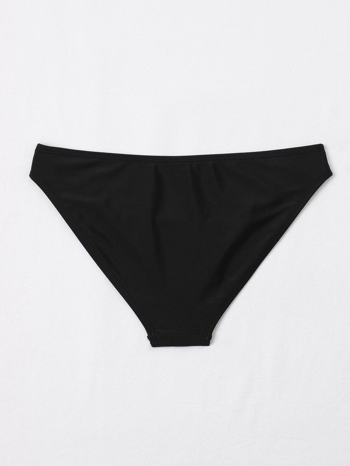 Swim Basics Solid Colored Bikini Bottom, Suitable For Vacation & Beach For Summer