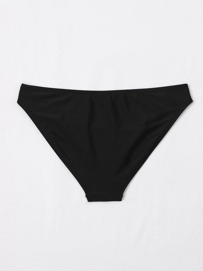 Swim Basics Solid Colored Bikini Bottom, Suitable For Vacation & Beach For Summer