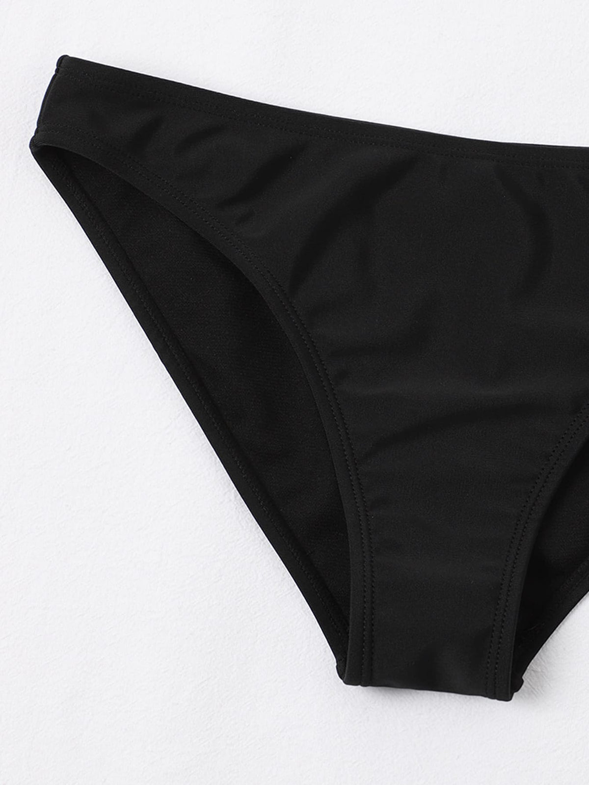 Swim Basics Solid Colored Bikini Bottom, Suitable For Vacation & Beach For Summer