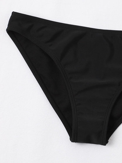 Swim Basics Solid Colored Bikini Bottom, Suitable For Vacation & Beach For Summer