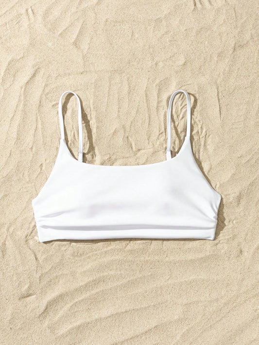 Swim Basics Summer Beach Plain Bikini Top