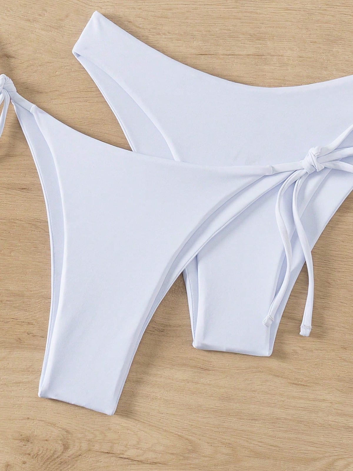 Swim Basics Summer Beach Women's Solid Color Bikini Swimwear 3-Piece Set