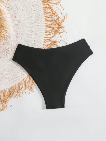 Swim Basics Summer Women's Sexy V-Shape Bikini Bottom, Minimalist & Fashionable For Casual Daily Wear