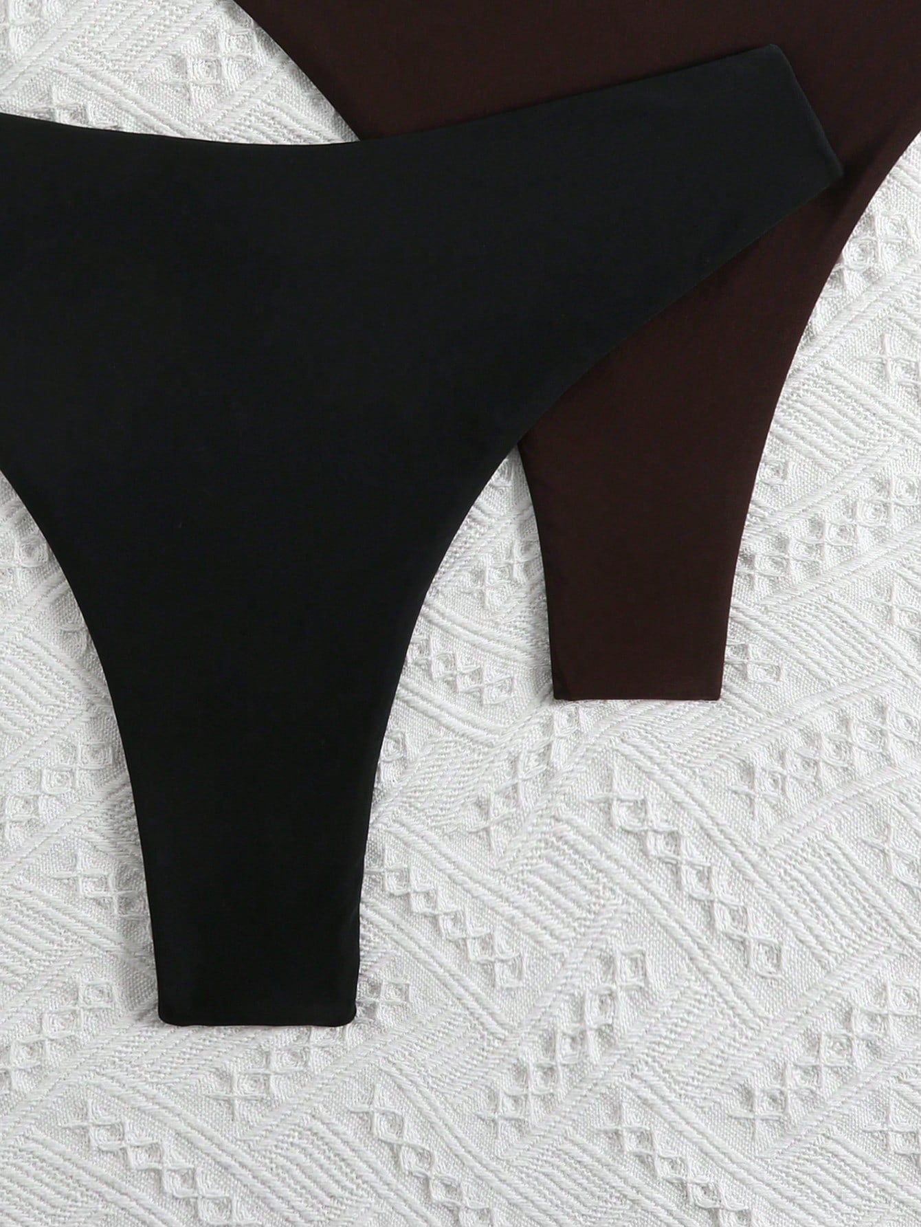 Swim Curve Plus Size Summer Beach Solid Color Ruched Bikini Bottom