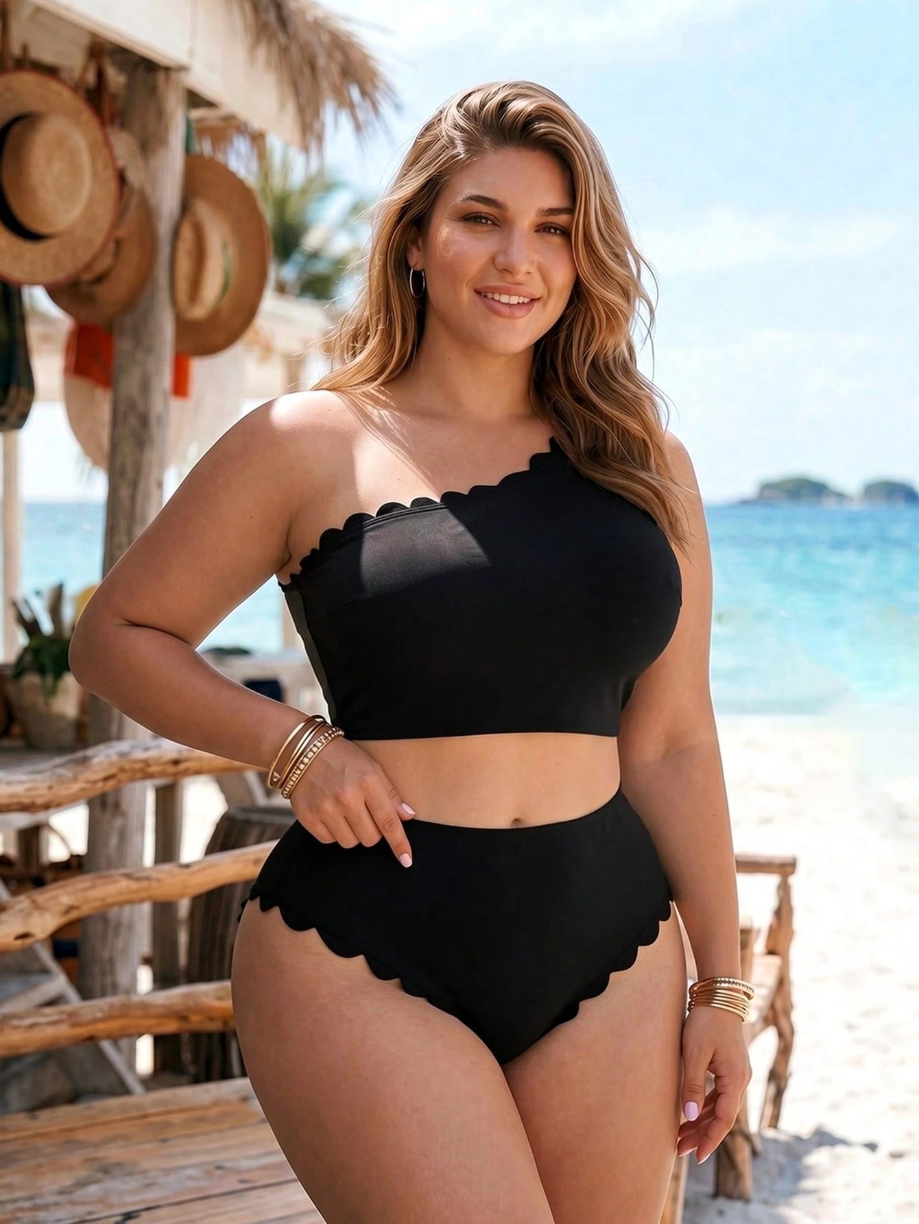 Swim Lushoire Plus Size Women Casual Backless Bikini Top