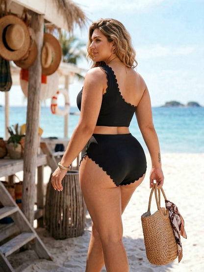 Swim Lushoire Plus Size Women Casual Backless Bikini Top