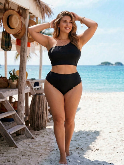 Swim Lushoire Plus Size Women Casual Backless Bikini Top