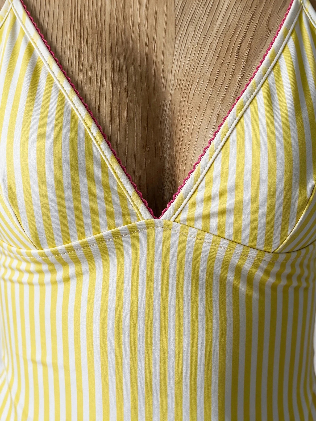 Swim Mod Summer Sweet Cherry Plaid Tank Bikini Set