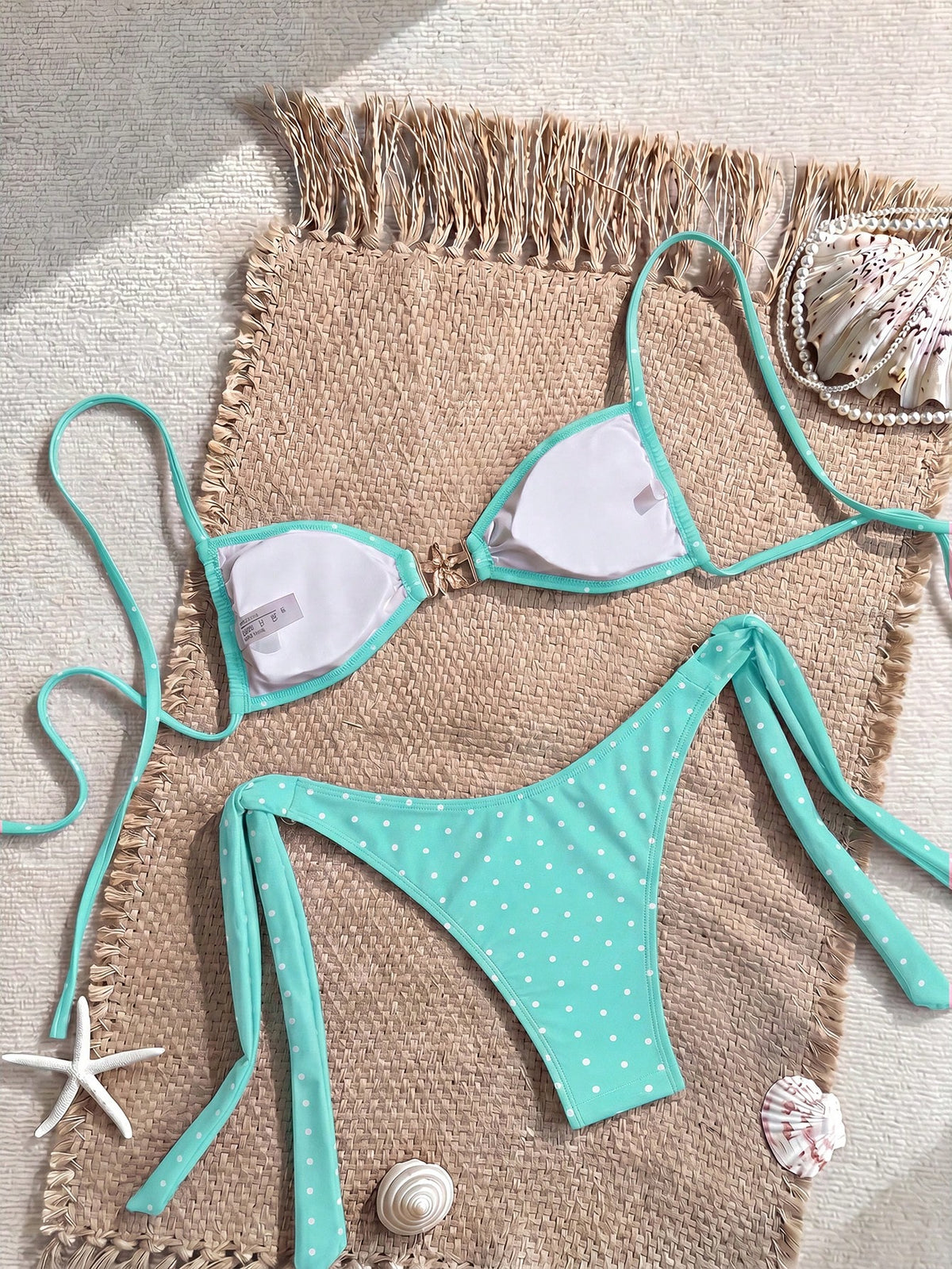 Swim Mod Women's Tropical Print Two Pieces Bikini Set, Casual Holiday