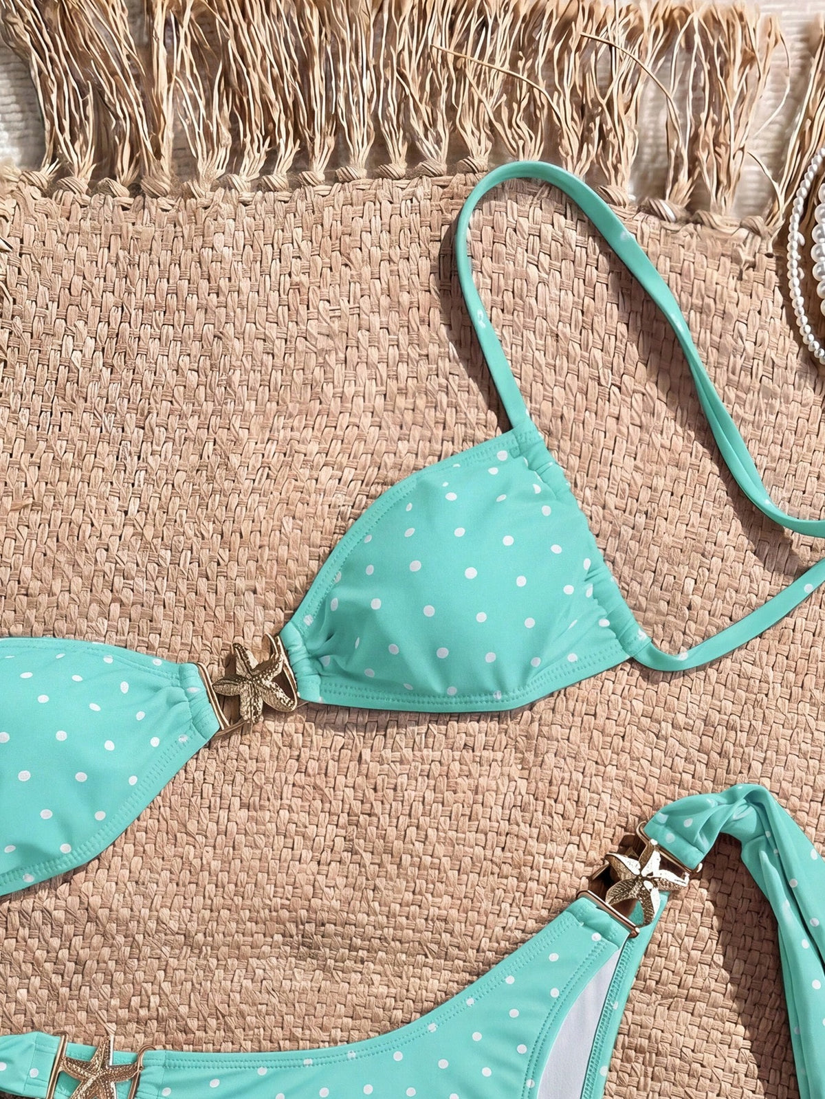 Swim Mod Women's Tropical Print Two Pieces Bikini Set, Casual Holiday