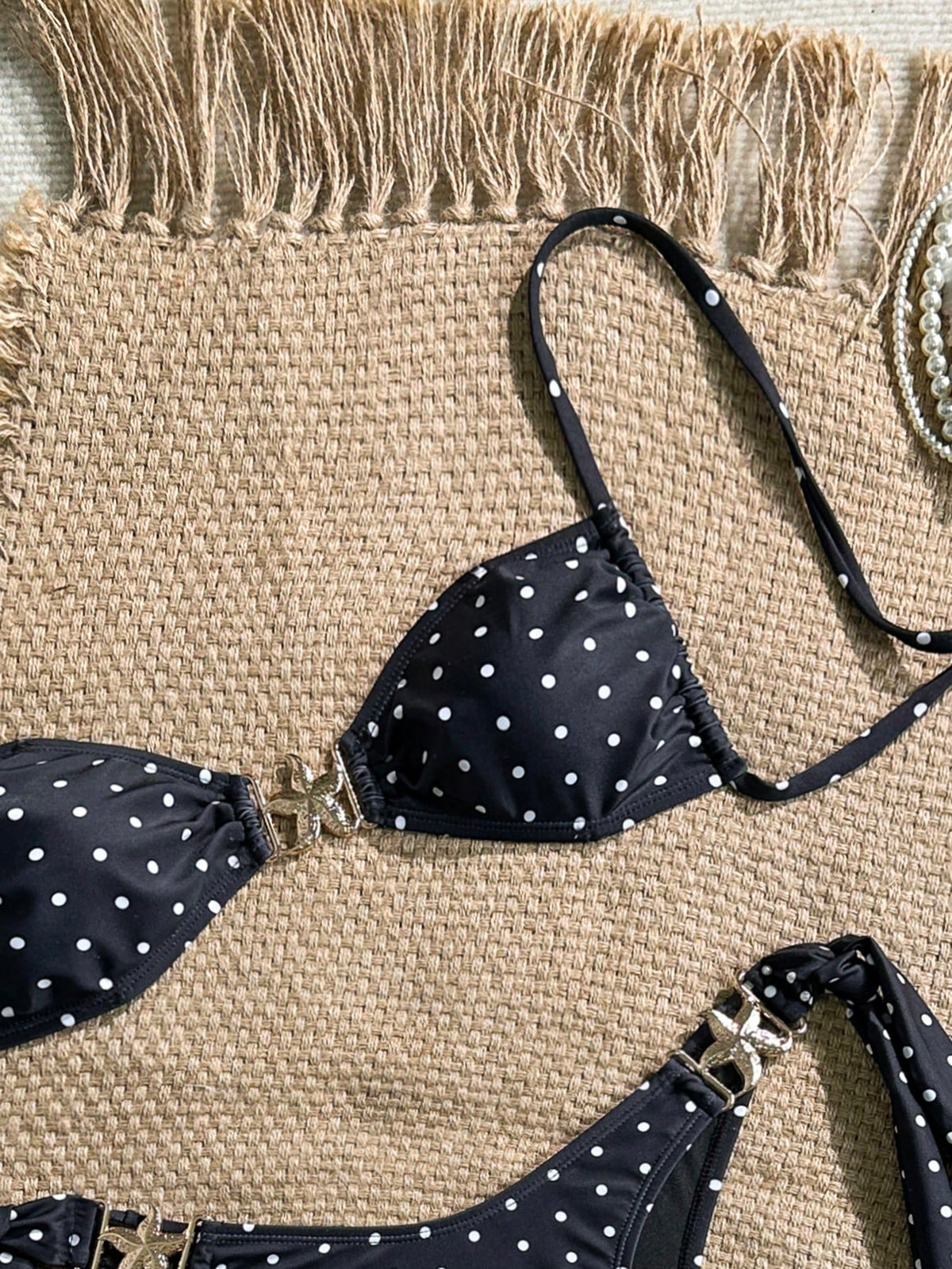 Swim Mod Women's Tropical Print Two Pieces Bikini Set, Casual Holiday