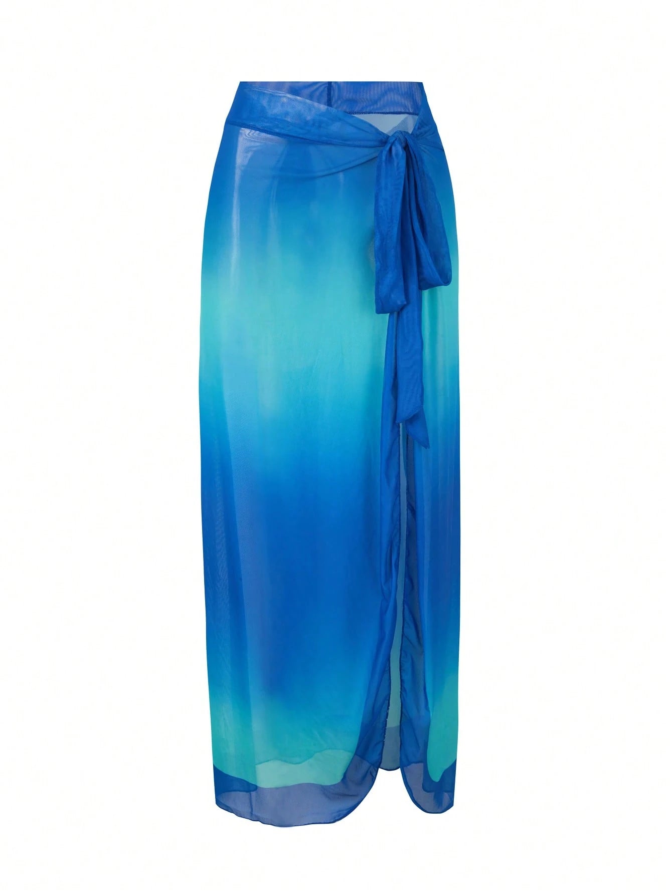 Swim Oasis Plus Size Women Ombre Casual Vacation Ruched Bikini Set With Cover-Up Skirt