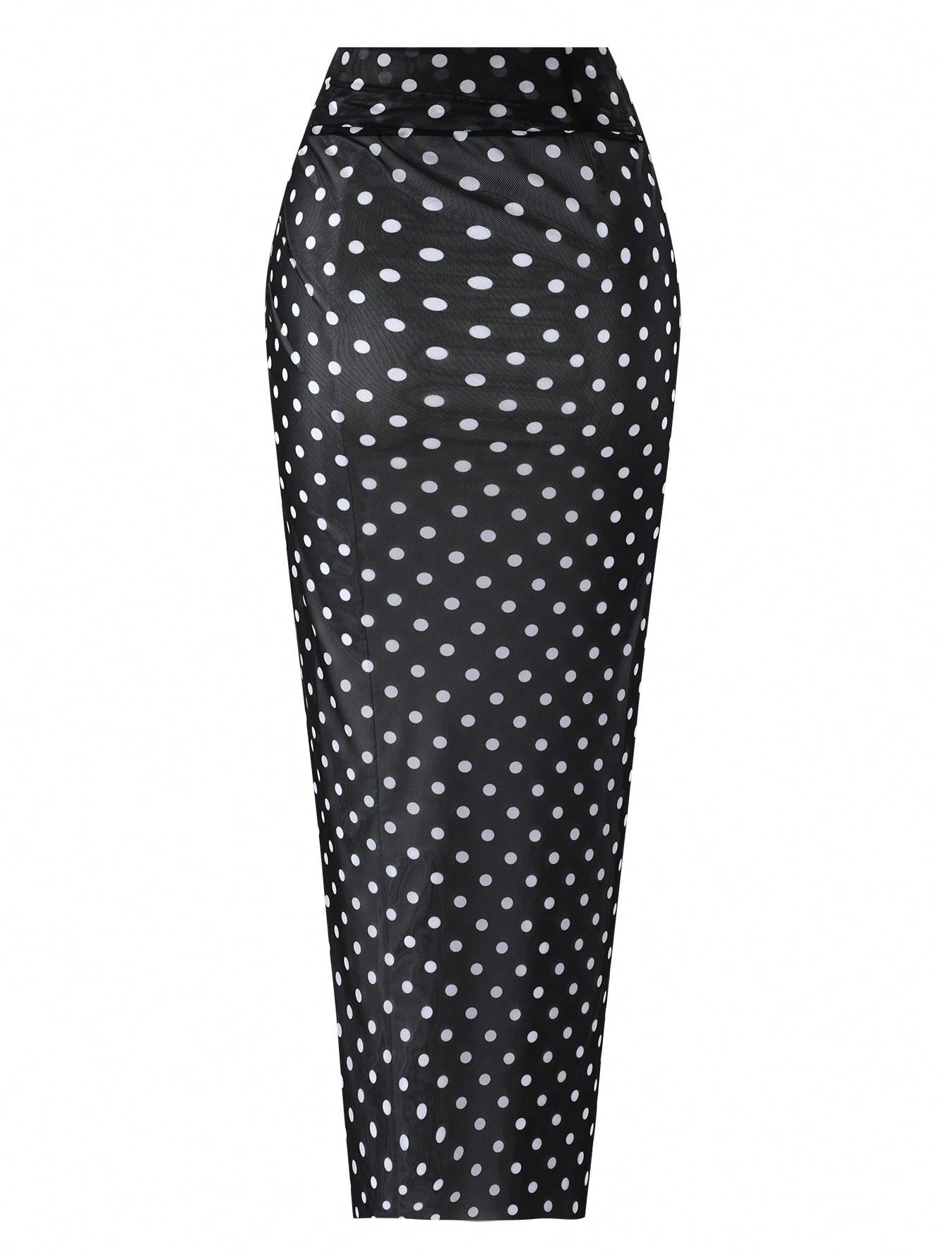 Swim Oasis Plus Size Women's Vintage Polka Dot One-Piece Swimsuit & Coverup Skirt Set,Black,Summer,1920s Flapper,Formal,Evening,Vacation,Holiday Beach Wear
