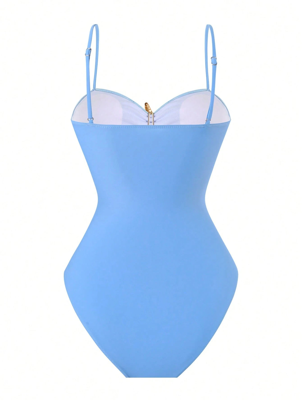 Swim Oasis Women Summer Beach Holiday Hollow-Out Starfish Decor Ruched Tummy Control One-Piece Swimsuit With Tie Waist Maxi Skirt