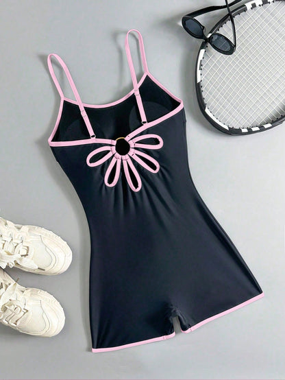 Swim SPRTY Women's Fashion Spaghetti Strap Backless Sexy One-Piece Swimsuit