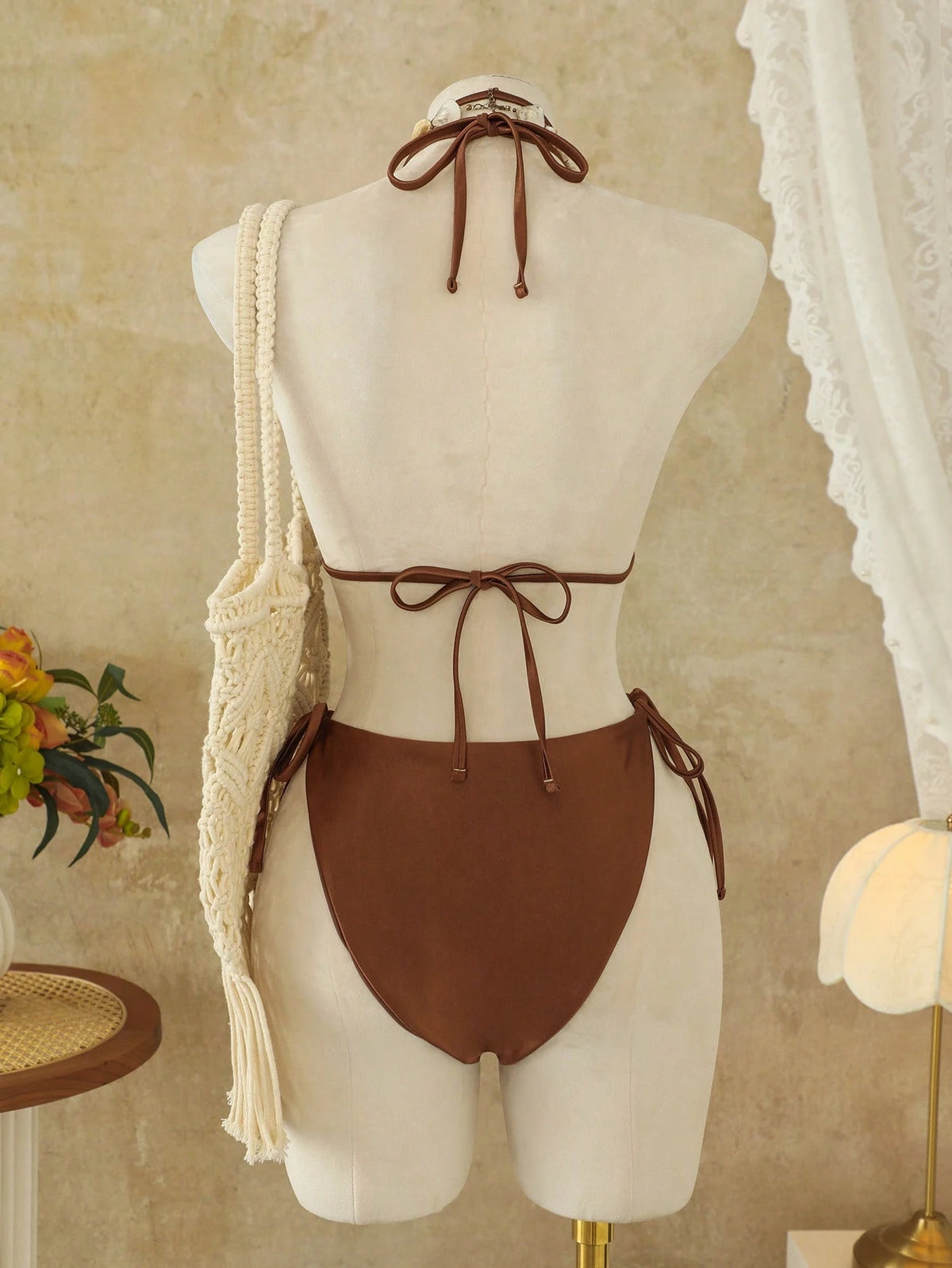 Swim SXY Women's One-Piece Sexy Halter Monokini, Suitable For Island, Beach, Resort, Pool Party, High-End Feel