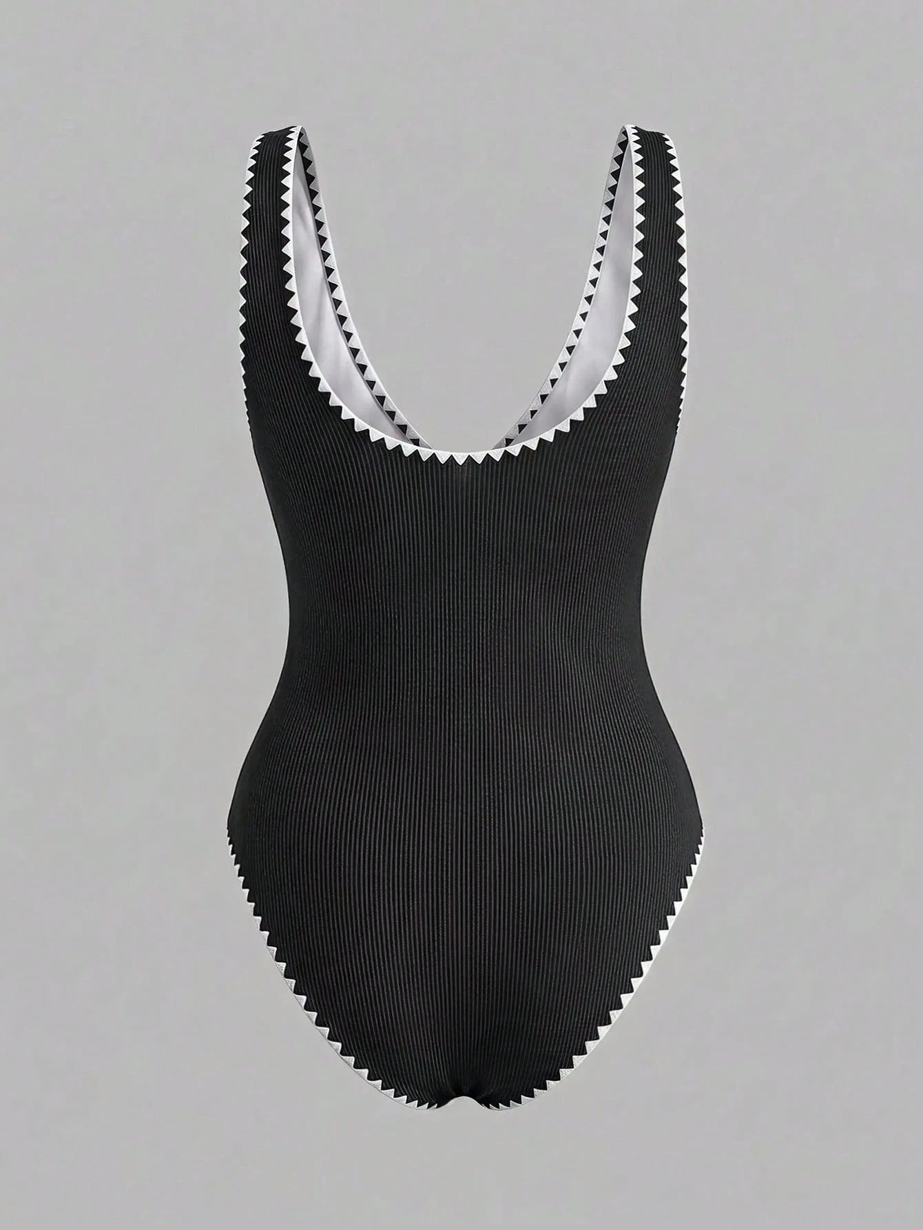 Swim Vcay 2026 New Orange Textured One-Piece Swimsuit,Ladies Monokini Decorated With Seashells And Contrast Trim,Plus Size Boho Summer Beach Holiday Swimwear