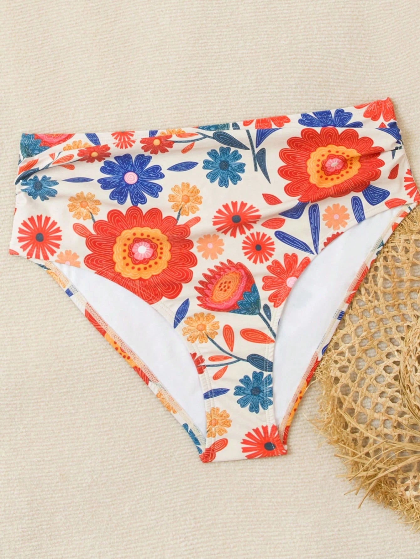 Swim Vcay Plus Size Women 2pcs Printed Bandeau Bikini Set, Vacation & Party Swimwear