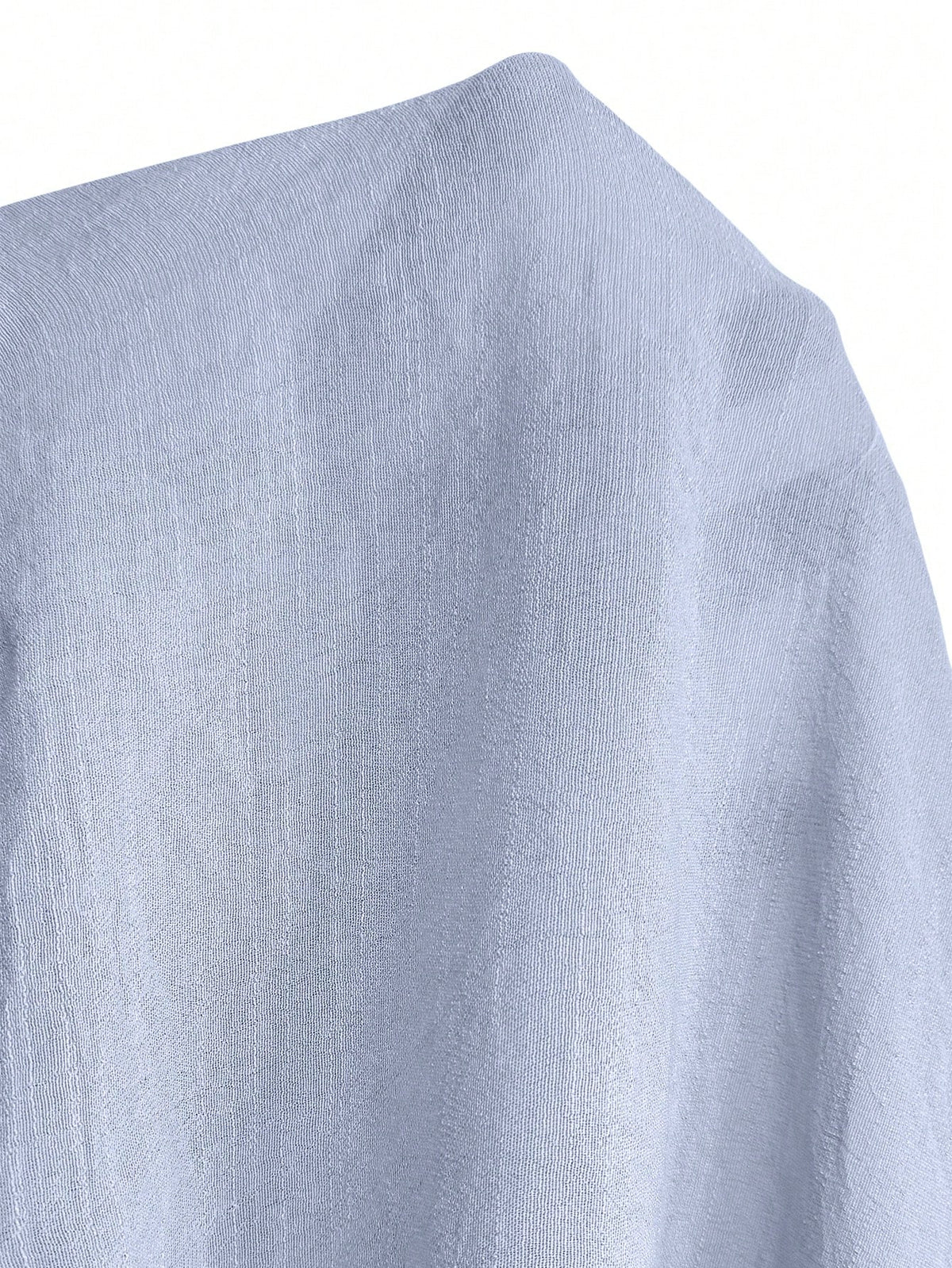 Swim Vcay Women's Blue Casual Summer Beach Holiday Elegant Pullover Shirt With Buttons,Tie-Bow Lantern Sleeve Cover Up,Minimalist Thin Short Versatile Dress