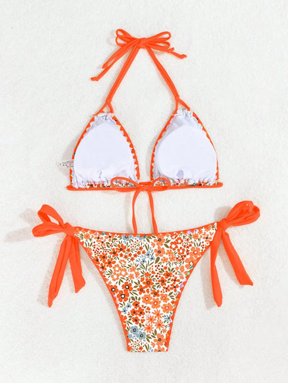 Swim Vcay Women's Fashion Printed Beach Holiday Swimwear Set For Summer Beach Vacation