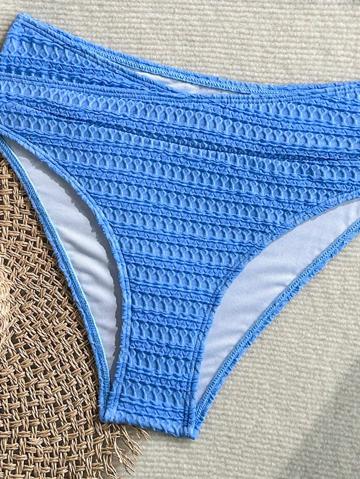 Swim Vcay Women's Summer Blue Halter Sexy Beach Vacation Bikini Swimsuit 2 Pieces Set