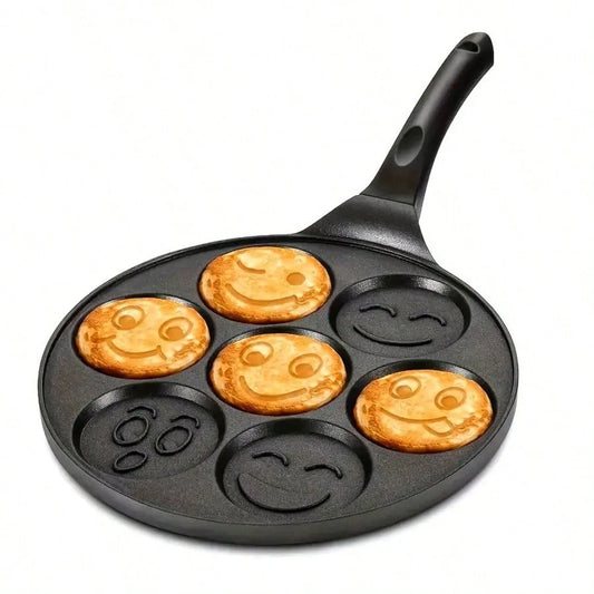 TAIMASI Non-Stick Mini Pancake Maker Durable, Easy Clean With 7 Fun Molds, Perfect For Kids & Creative Breakfasts| Perfect For: • Back-To-School Quick Morning Meals • Thanksgiving Family Breakfasts