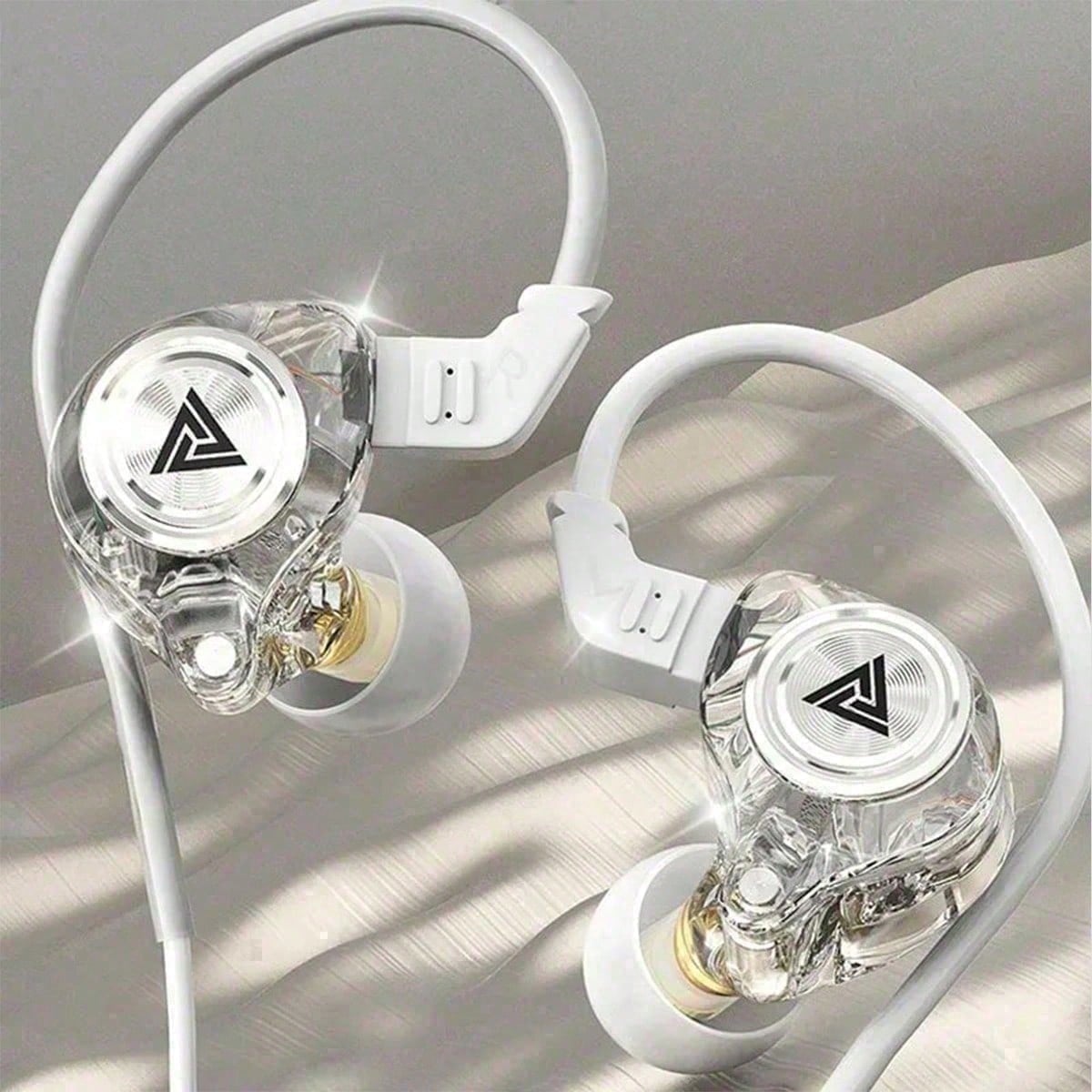 Tangle-Free QKZ AK3 Earphones In Ear Monitor Super Bass Wired Earbuds, Crystal Clear Sound IEM Headphones, High Resolution Noise Canceling Ear Monitors Headphone For Music Sports Calls Spring Gift Ann