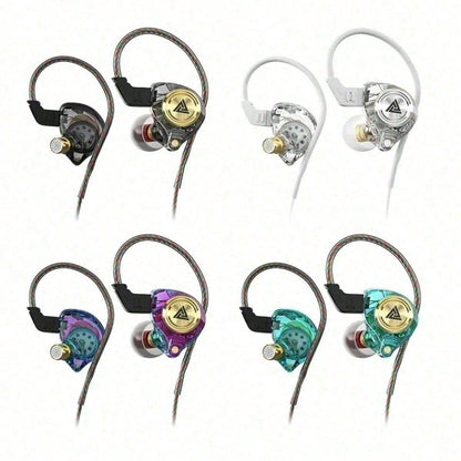 Tangle-Free QKZ AK3 Earphones In Ear Monitor Super Bass Wired Earbuds, Crystal Clear Sound IEM Headphones, High Resolution Noise Canceling Ear Monitors Headphone For Music Sports Calls Spring Gift Ann