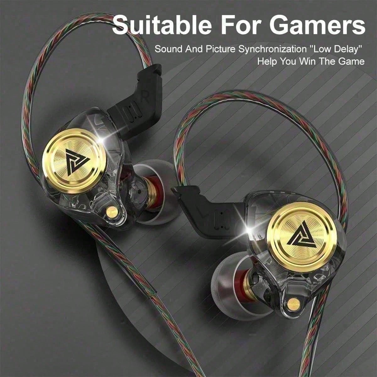 Tangle-Free QKZ AK3 Earphones In Ear Monitor Super Bass Wired Earbuds, Crystal Clear Sound IEM Headphones, High Resolution Noise Canceling Ear Monitors Headphone For Music Sports Calls Spring Gift Ann