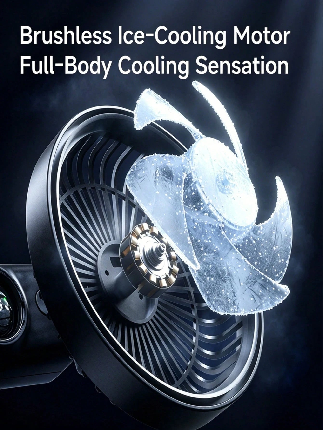Teckwe 1 Piece Universal Specification ABS Plastic Material Dual-Head USB Powered 360-Degree Multi-Angle Adjustable High Wind Force Headrest Bracket Fan Rear Seat Air Circulation Cooler For SUV, Sedan