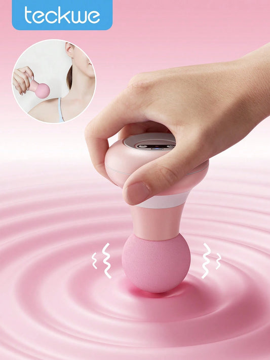 Teckwe Mini Massage Gun For Muscle Relaxation, Fascia Gun Vibrating Massage Device, Portable Quiet Massage For Home Office Gym, Valentine's Day Gift