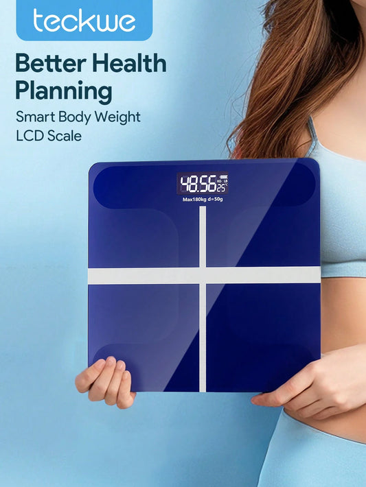Teckwe Weight Scale, Highly Accurate Digital Bathroom Body Scale, Digital Weighing Machine For People, High-Definition Display, Intelligent Power On And Off Weight Scale
