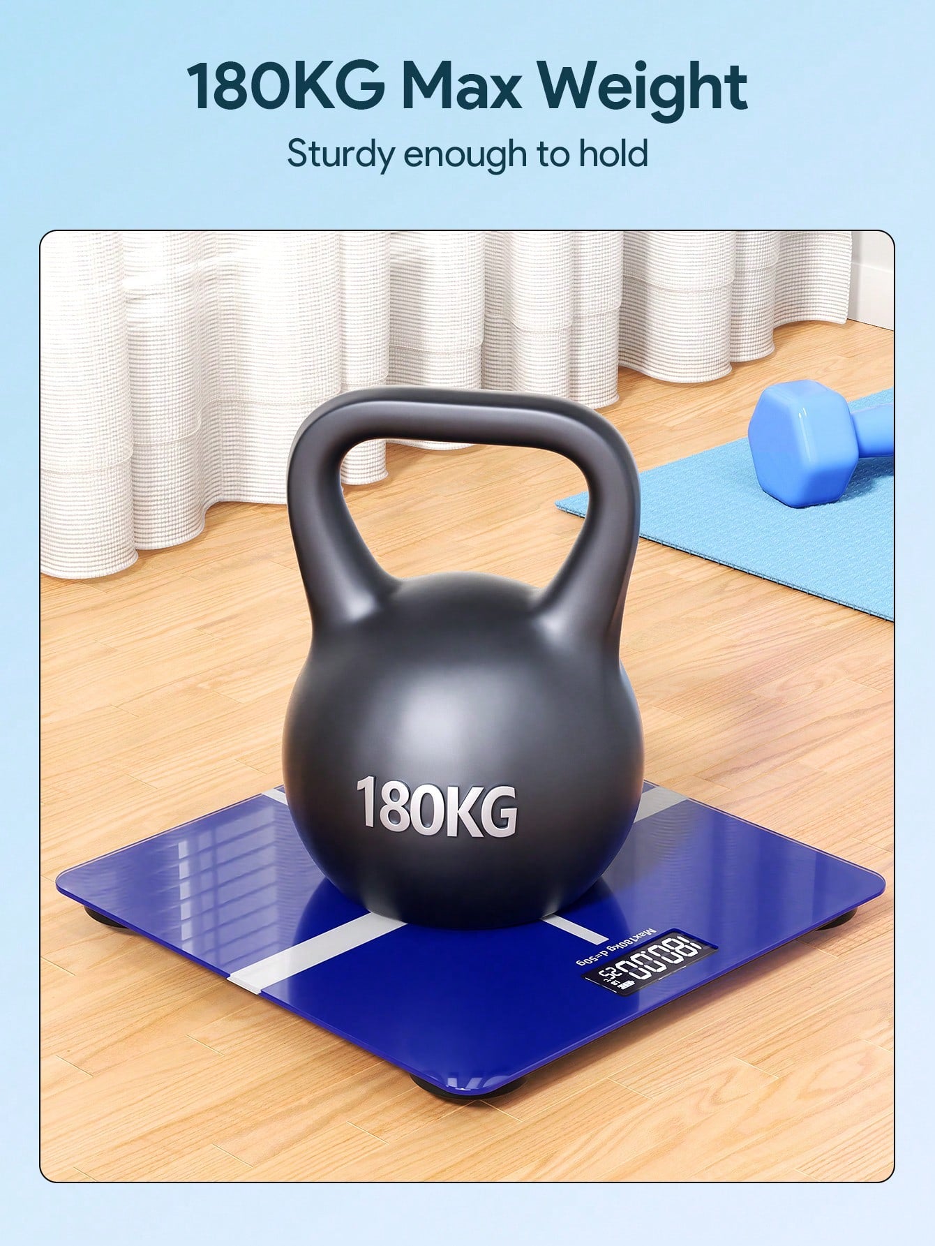Teckwe Weight Scale, Highly Accurate Digital Bathroom Body Scale, Digital Weighing Machine For People, High-Definition Display, Intelligent Power On And Off Weight Scale