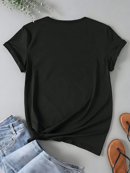 THICK THIGHS THIN PATIENCE 1 Pcs Women's Plus Size T-Shirt Funny Oversized Graphic Short Sleeve Tee 100% Polyester 220g Novelty Shirt Casual Crew Neck Top