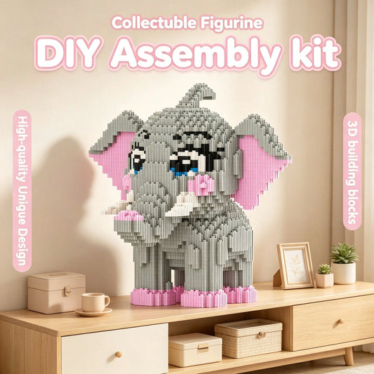This 3380-Piece Building Block Elephant Is Cute And Adorable, Making It A Perfect Gift And An Excellent Choice For Couples And Parents. The Assembly Difficulty Is Relatively High. It's A Perfect Gift