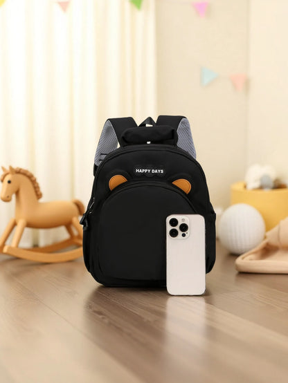 This Cute Cartoon Bear Kicking A Football Mini Customizable Backpack Features A Zipper Design, Can Be Hand-Held Or Adjustable Shoulder Strap Carried, Made Of Nylon Material. Suitable For Daily Use, Ou