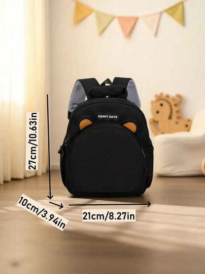 This Cute Cartoon Bear Kicking A Football Mini Customizable Backpack Features A Zipper Design, Can Be Hand-Held Or Adjustable Shoulder Strap Carried, Made Of Nylon Material. Suitable For Daily Use, Ou