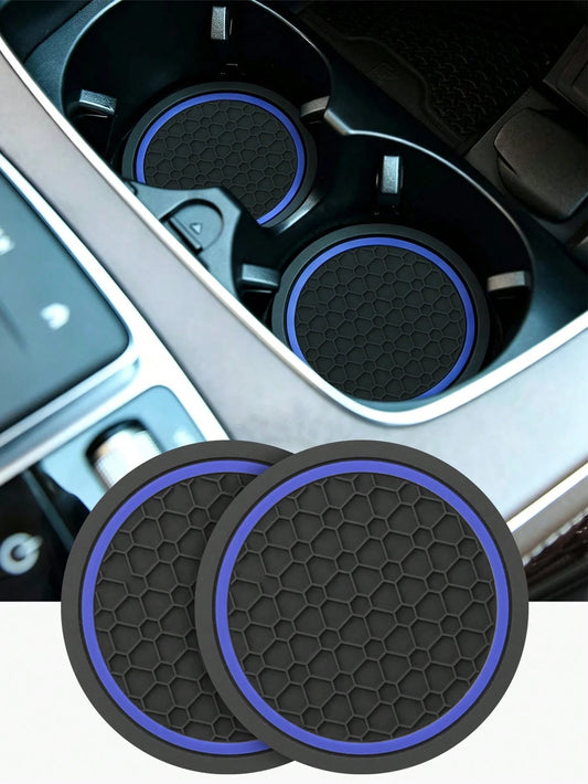[Universal 2.75 Inch Car Cup Holder Coaster]Honeycomb Anti-Slip Design, Suitable For Cars, Trucks, RVs, Minimalist Elegant Car Interior Accessory, Essential Car Decoration, Combines Practicality And A