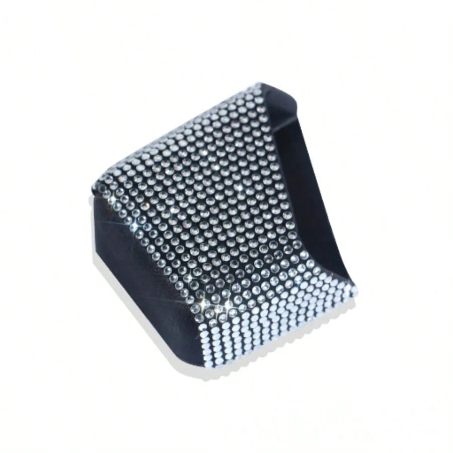 Universal Rhinestone Car Phone Bag, Adhesive Multifunctional Storage Pocket, Lady Style Auto Interior Organizer Pouch