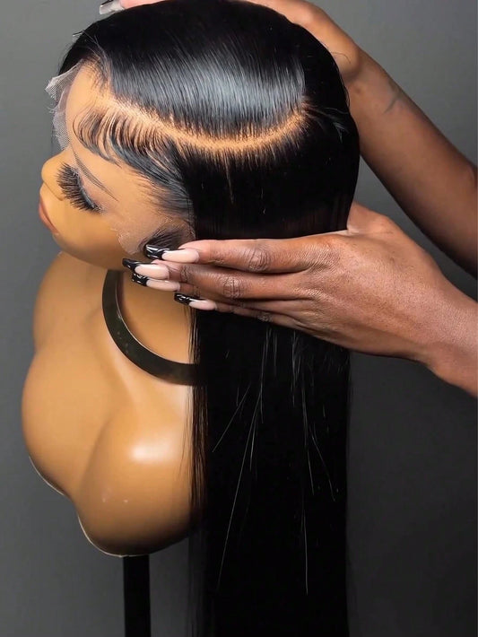 Uveous 40 Inch 250% Density Jerry Curly Full Lace Frontal Wig HD Transparent 13x4 13x6 HD Full Lace Frontal Human Hair Wigs 12A Pre Plucked With Baby Hair Deep Wave Curly Human Hair Lace Frontal Wigs