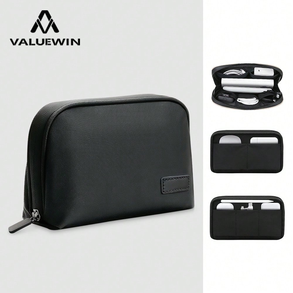 VALUEWIN Travel Portable Cable Organizer Storage Bag, Suitable For Power Bank, Digital Cables, Earphone Case, Charger, Mouse, Data Cable, Power Adapter, Toiletries, Cosmetics, Etc.
