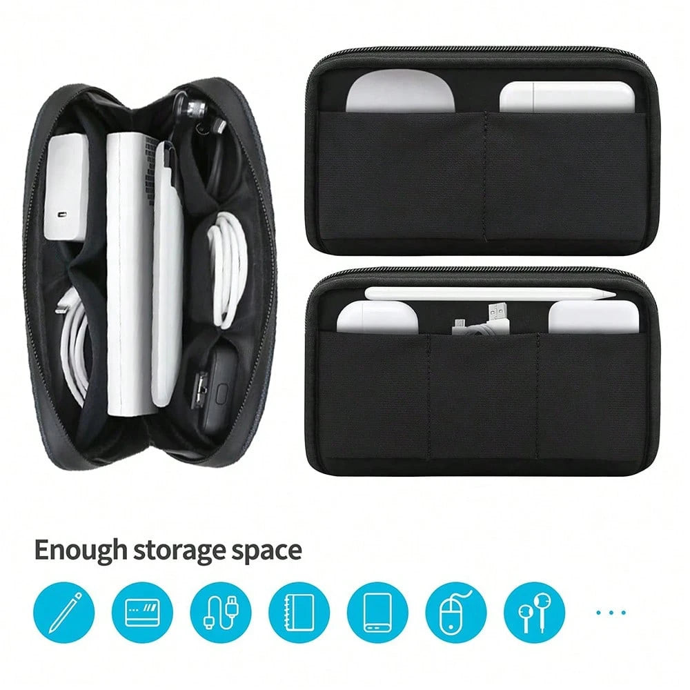 VALUEWIN Travel Portable Cable Organizer Storage Bag, Suitable For Power Bank, Digital Cables, Earphone Case, Charger, Mouse, Data Cable, Power Adapter, Toiletries, Cosmetics, Etc.