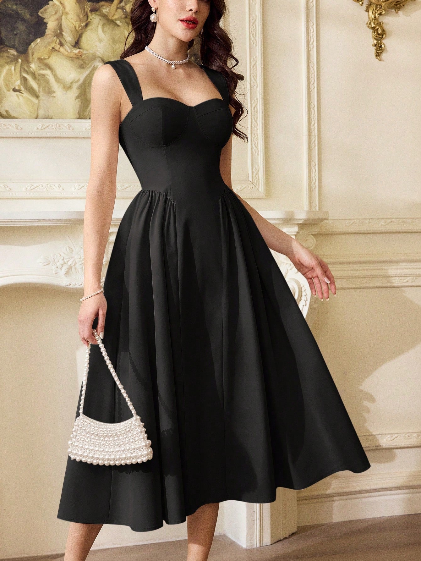 Vintamour Vintage Elegant Women Yellow Dress With Pockets Casual Tea Party Summer Outfits Vacation White Prom Corset Formal Birthday Wedding Guest Easter Dress
