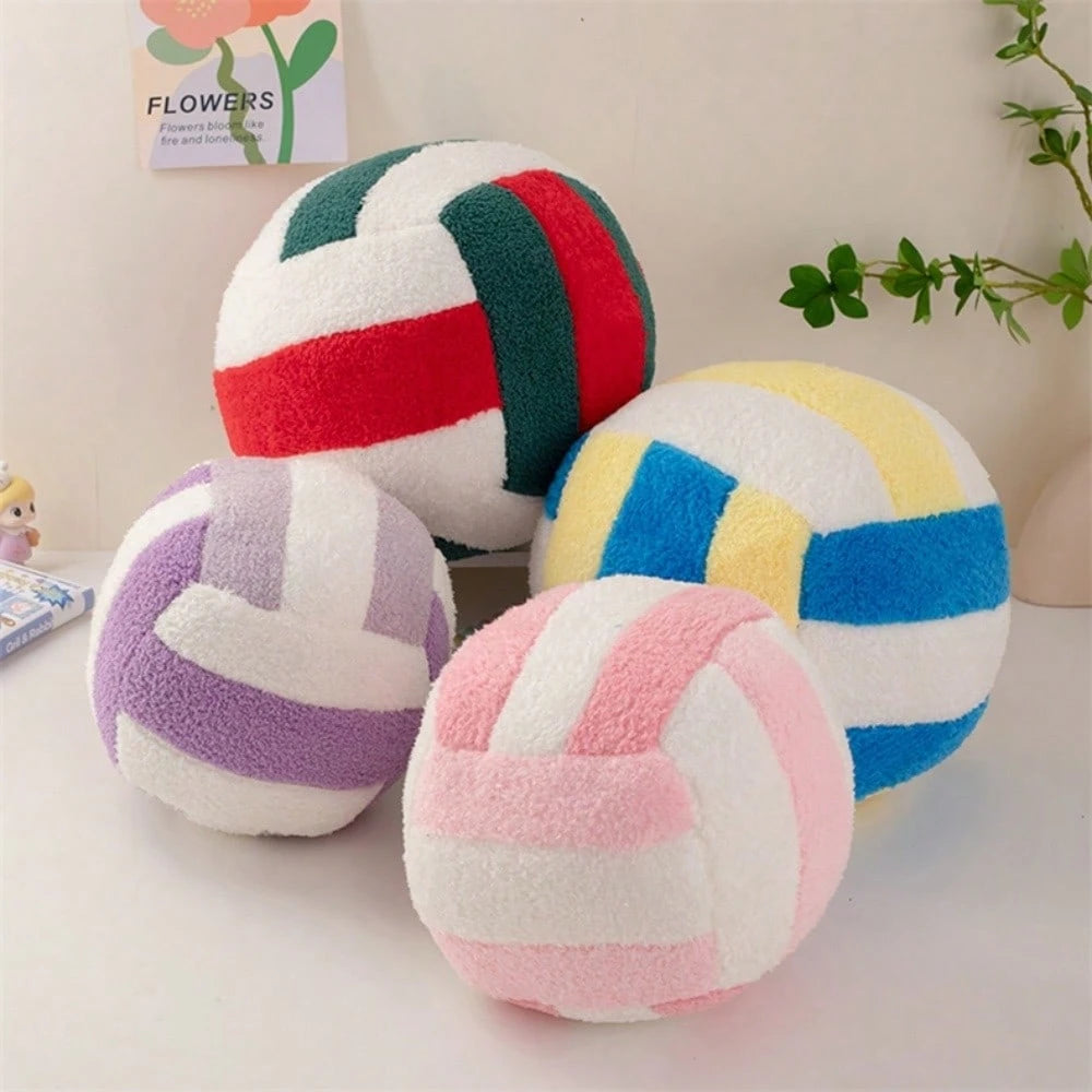 Volleyball Plush Pillow, Fluffy Soft Pillow, Durable Sports Basketball Stuffed Pillow, Room Decor Gift