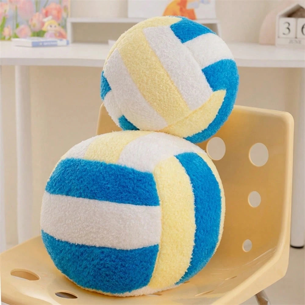 Volleyball Plush Pillow, Fluffy Soft Pillow, Durable Sports Basketball Stuffed Pillow, Room Decor Gift