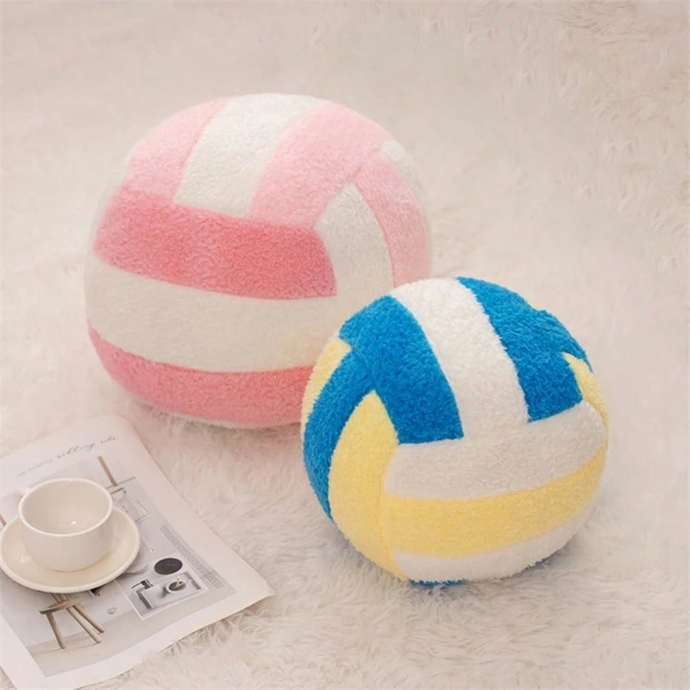 Volleyball Plush Pillow, Fluffy Soft Pillow, Durable Sports Basketball Stuffed Pillow, Room Decor Gift
